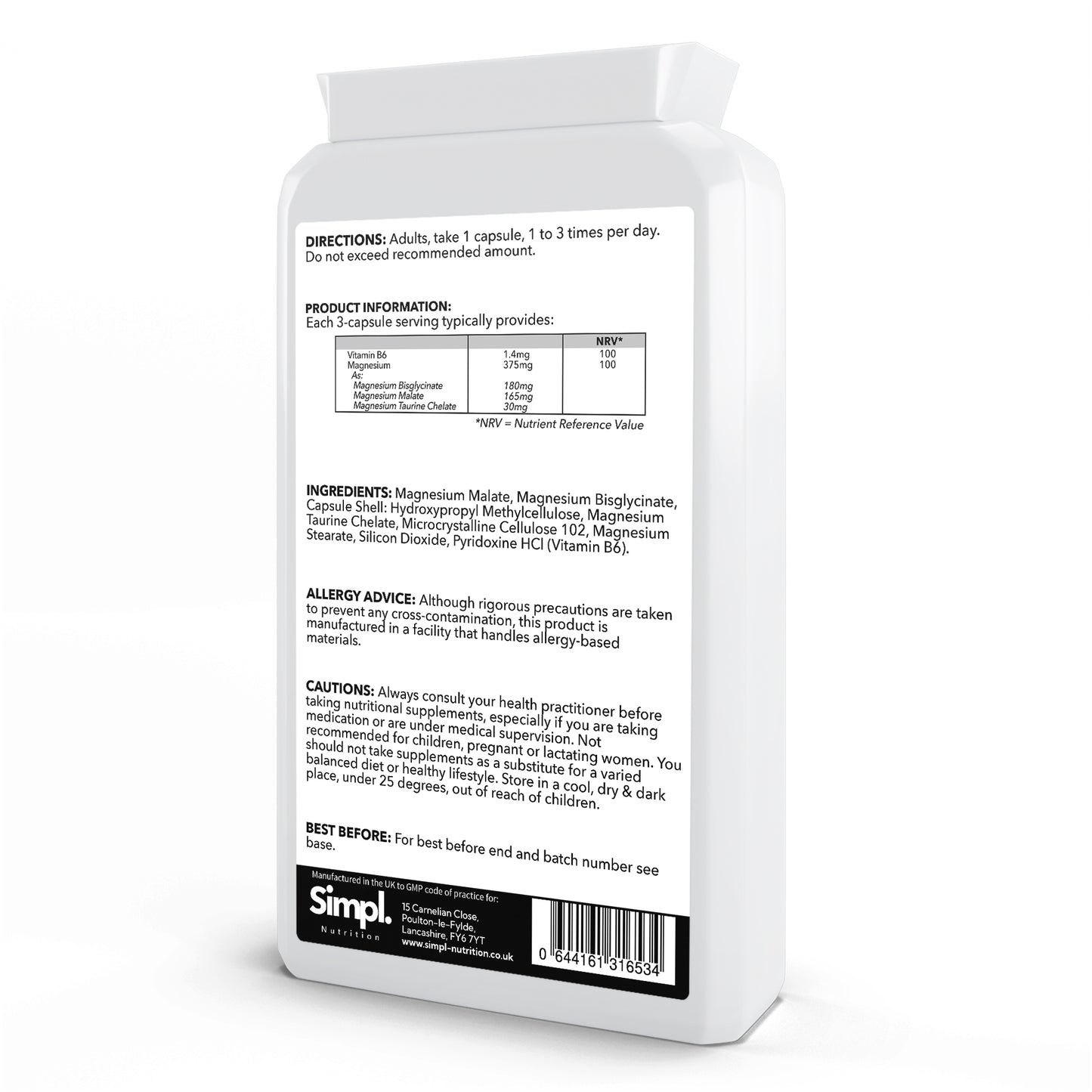 Magnesium Complex with Vitamin B6